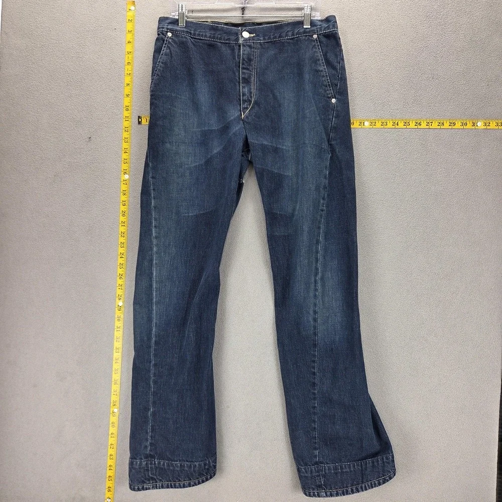 Vintag Levis Engineered Jeans Mens Blue Twisted Zip Fly Dark Wash Fits 32x34
